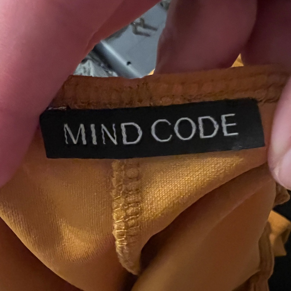 Mind Code Mustard Mini Dress - image 3